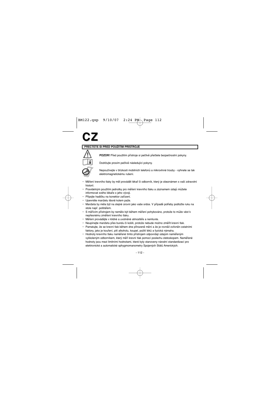 Elta BM122 User Manual | Page 112 / 181