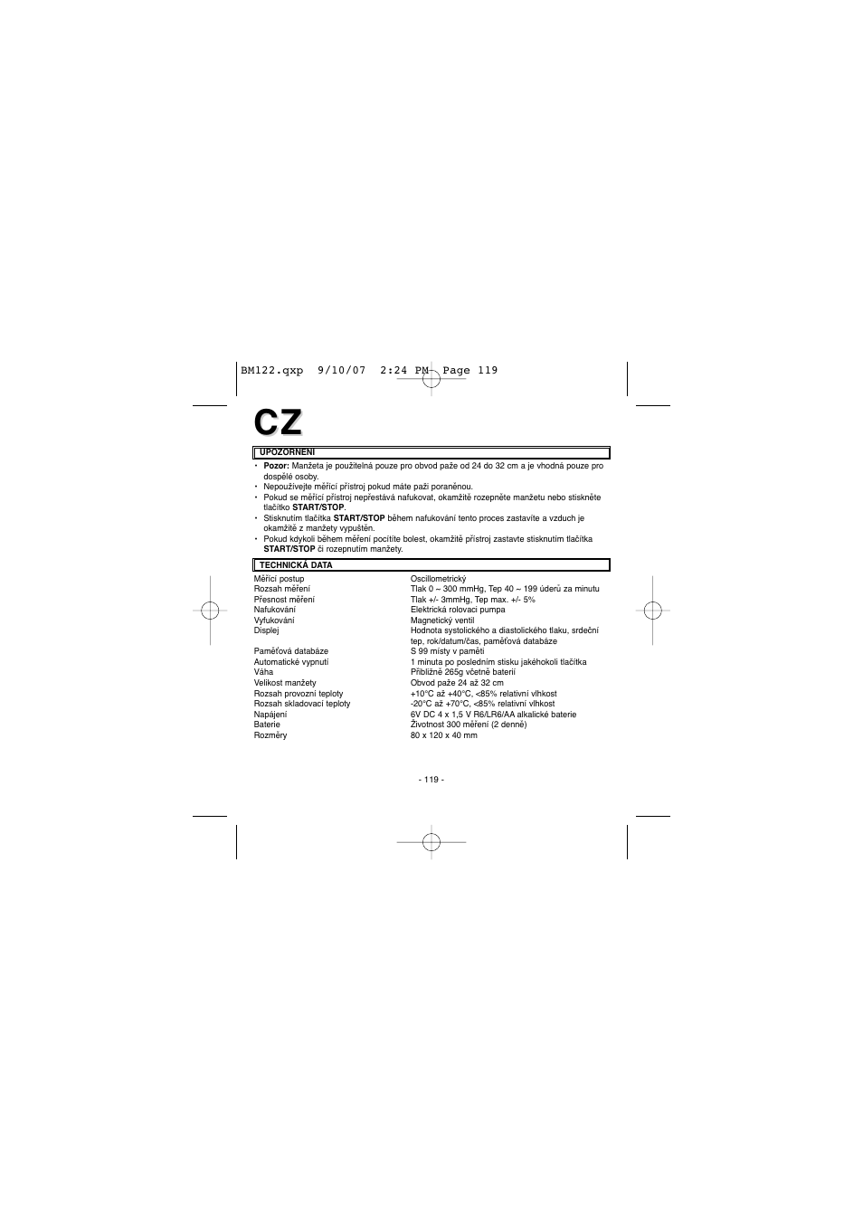 Elta BM122 User Manual | Page 119 / 181