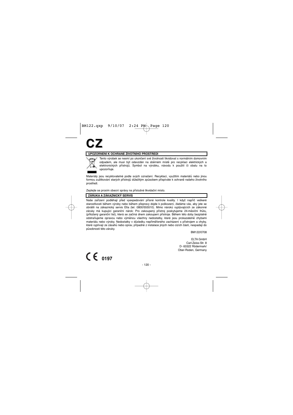 Elta BM122 User Manual | Page 120 / 181