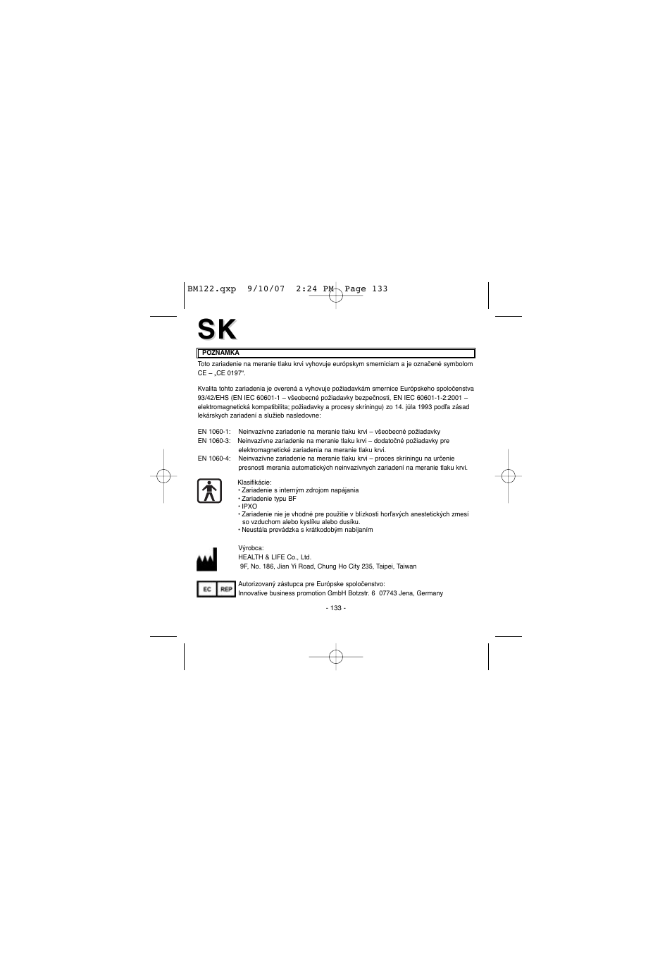 Elta BM122 User Manual | Page 133 / 181