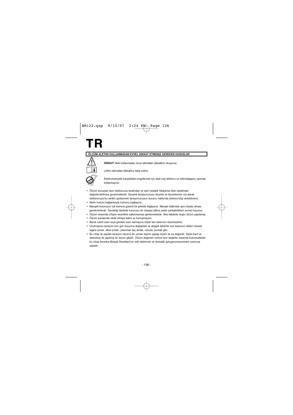 Elta BM122 User Manual | Page 136 / 181