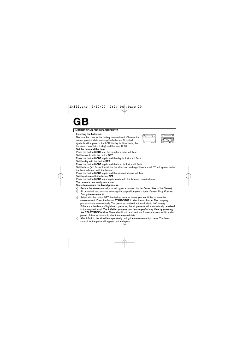 Elta BM122 User Manual | Page 20 / 181