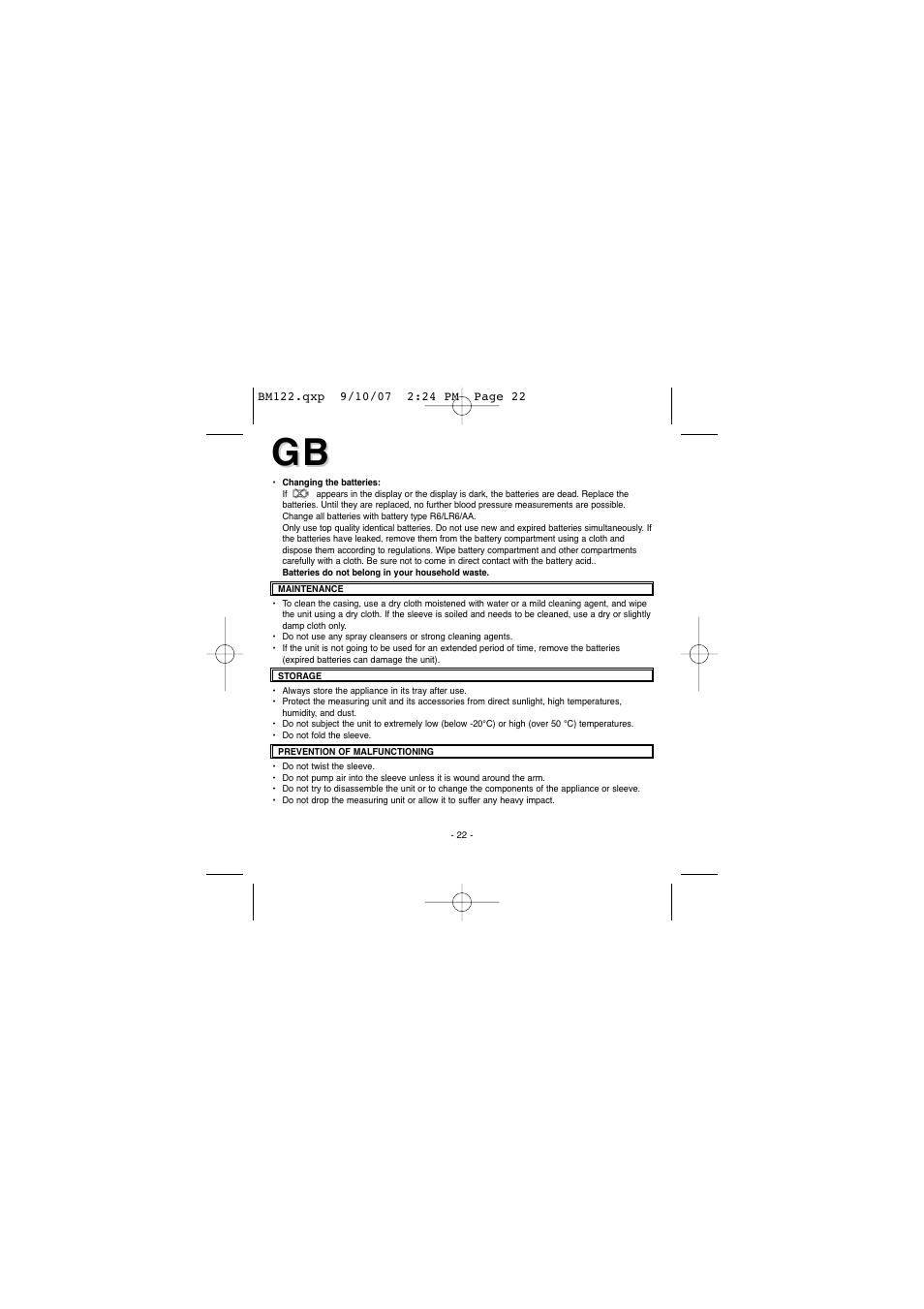 Elta BM122 User Manual | Page 22 / 181