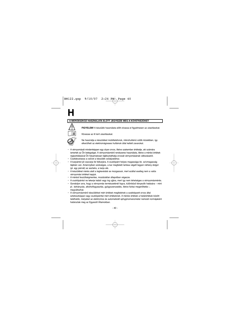 Elta BM122 User Manual | Page 40 / 181