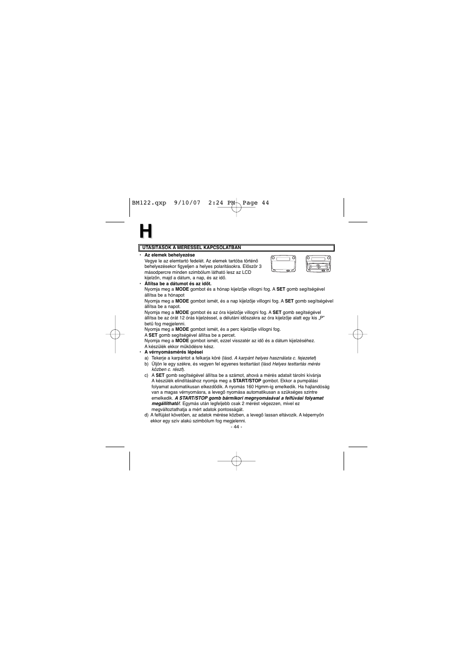 Elta BM122 User Manual | Page 44 / 181