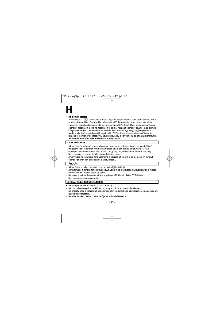 Elta BM122 User Manual | Page 46 / 181