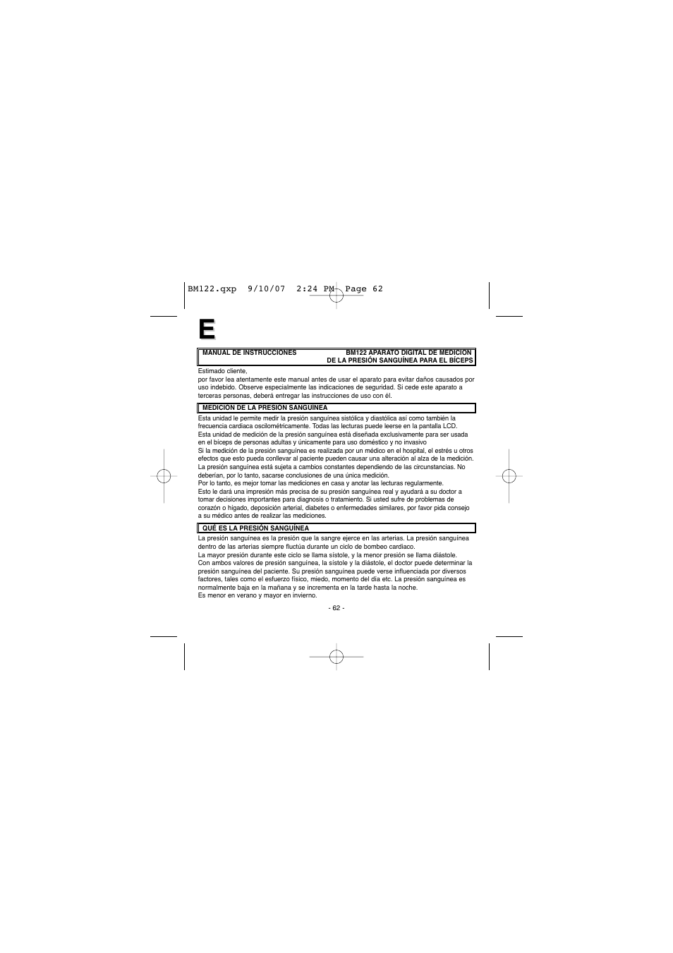 Elta BM122 User Manual | Page 62 / 181