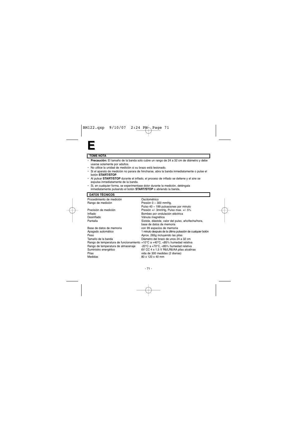 Elta BM122 User Manual | Page 71 / 181
