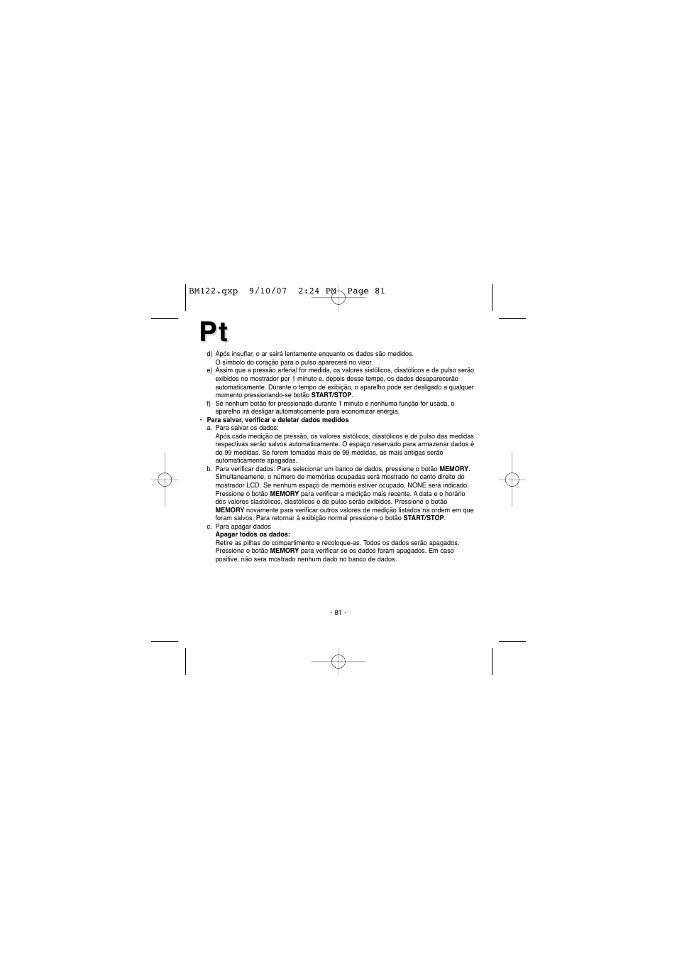 Elta BM122 User Manual | Page 81 / 181