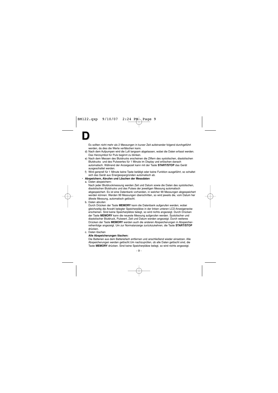 Elta BM122 User Manual | Page 9 / 181