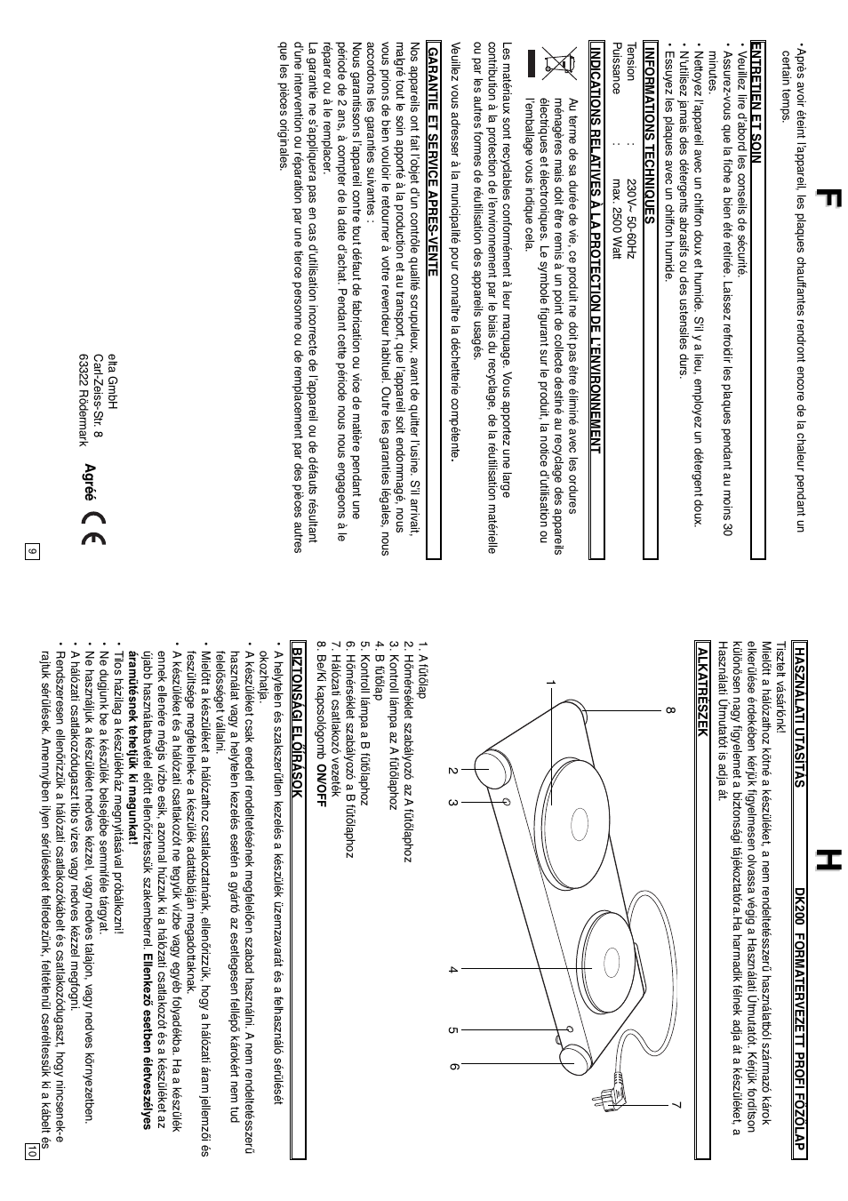 Fh h | Elta 0608 User Manual | Page 6 / 16