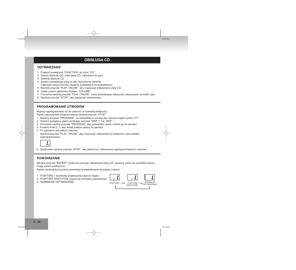 Obsługa cd | Elta 2750G User Manual | Page 55 / 86