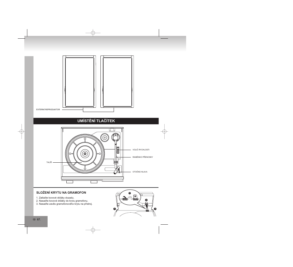 Umístění tlačítek | Elta 2750G User Manual | Page 67 / 86