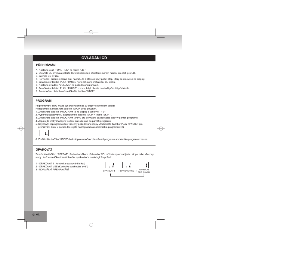 Ovládání cd | Elta 2750G User Manual | Page 69 / 86