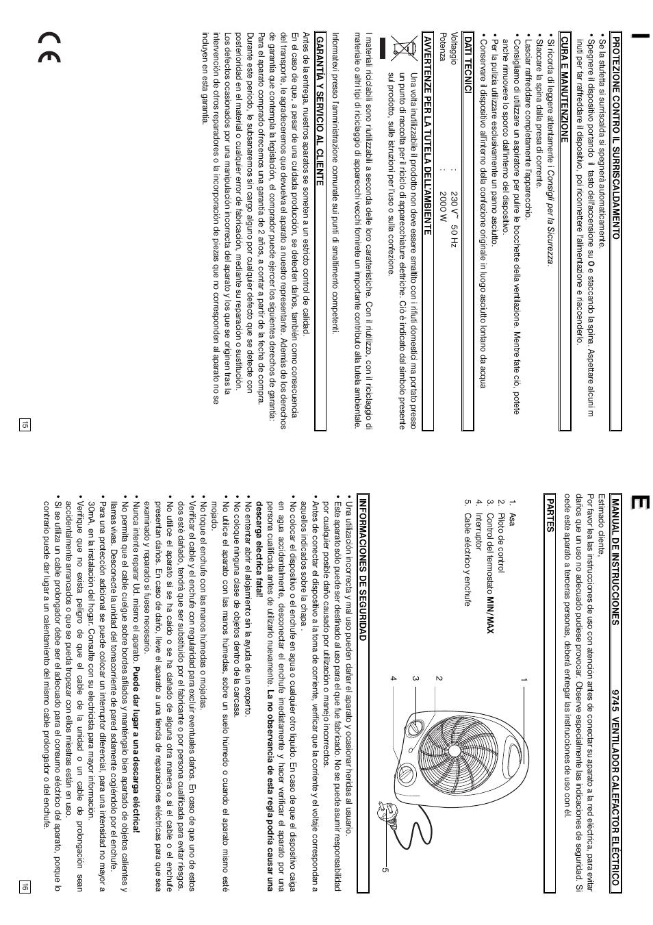 Ie e | Elta Electrical Fan Heater User Manual | Page 9 / 22