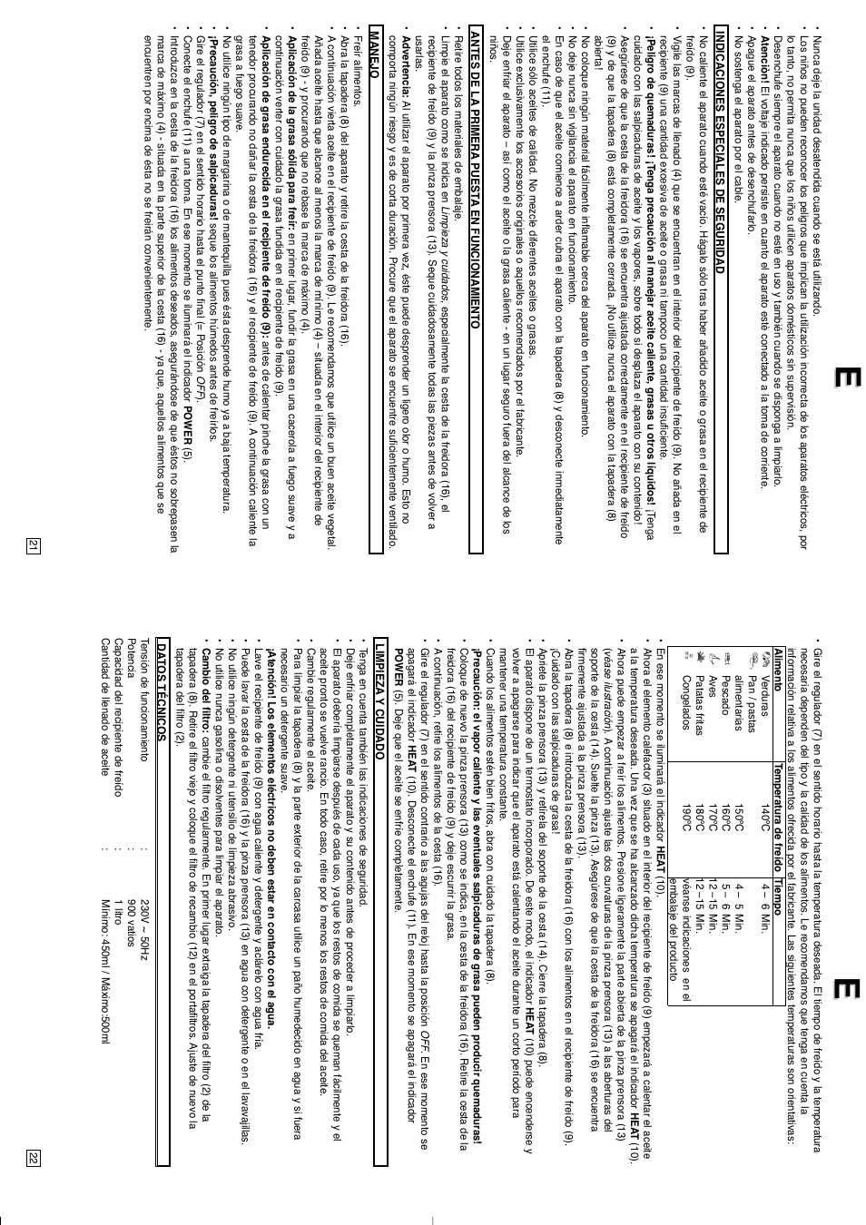 Elta Mini Deep Fryer User Manual | Page 12 / 29