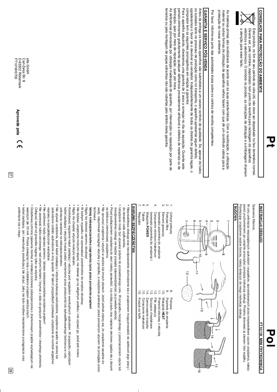 Pt pol pol | Elta Mini Deep Fryer User Manual | Page 15 / 29