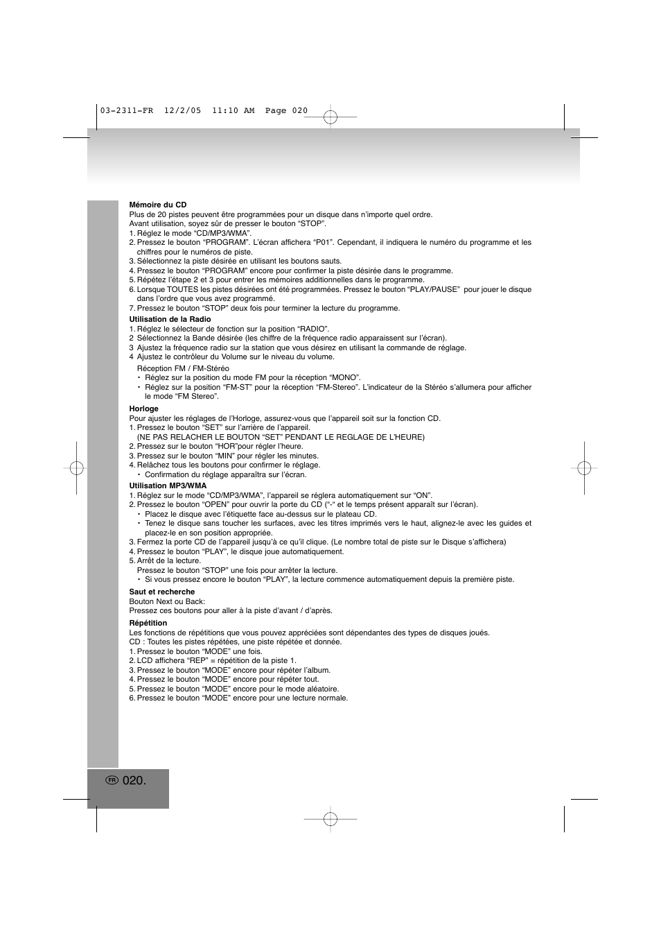Elta 2311 User Manual | Page 20 / 79
