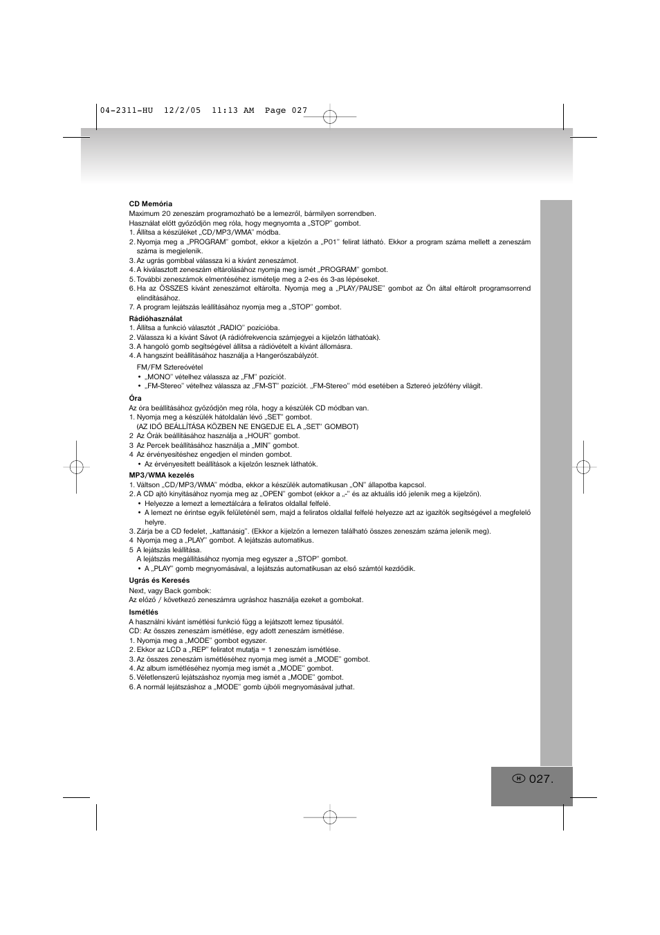 Elta 2311 User Manual | Page 27 / 79