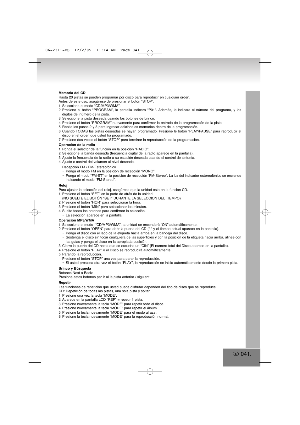 Elta 2311 User Manual | Page 41 / 79