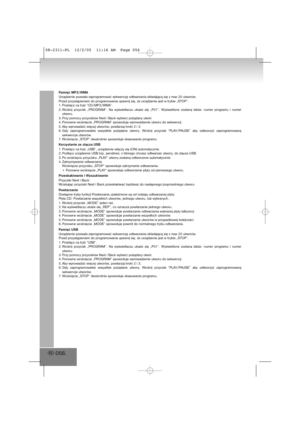 Elta 2311 User Manual | Page 56 / 79
