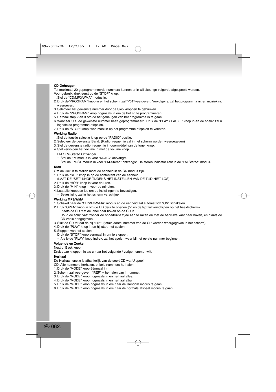 Elta 2311 User Manual | Page 62 / 79