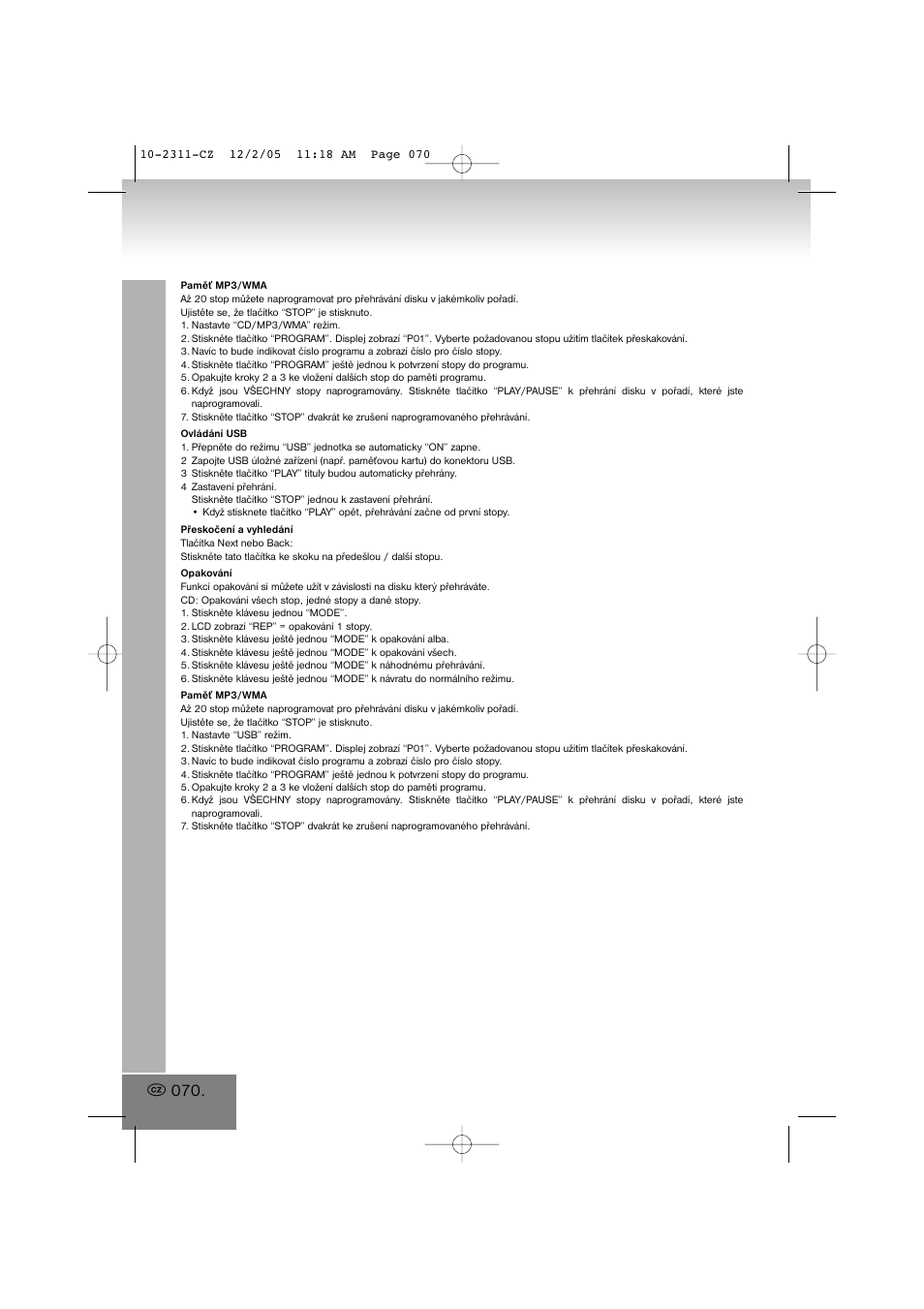 Elta 2311 User Manual | Page 70 / 79