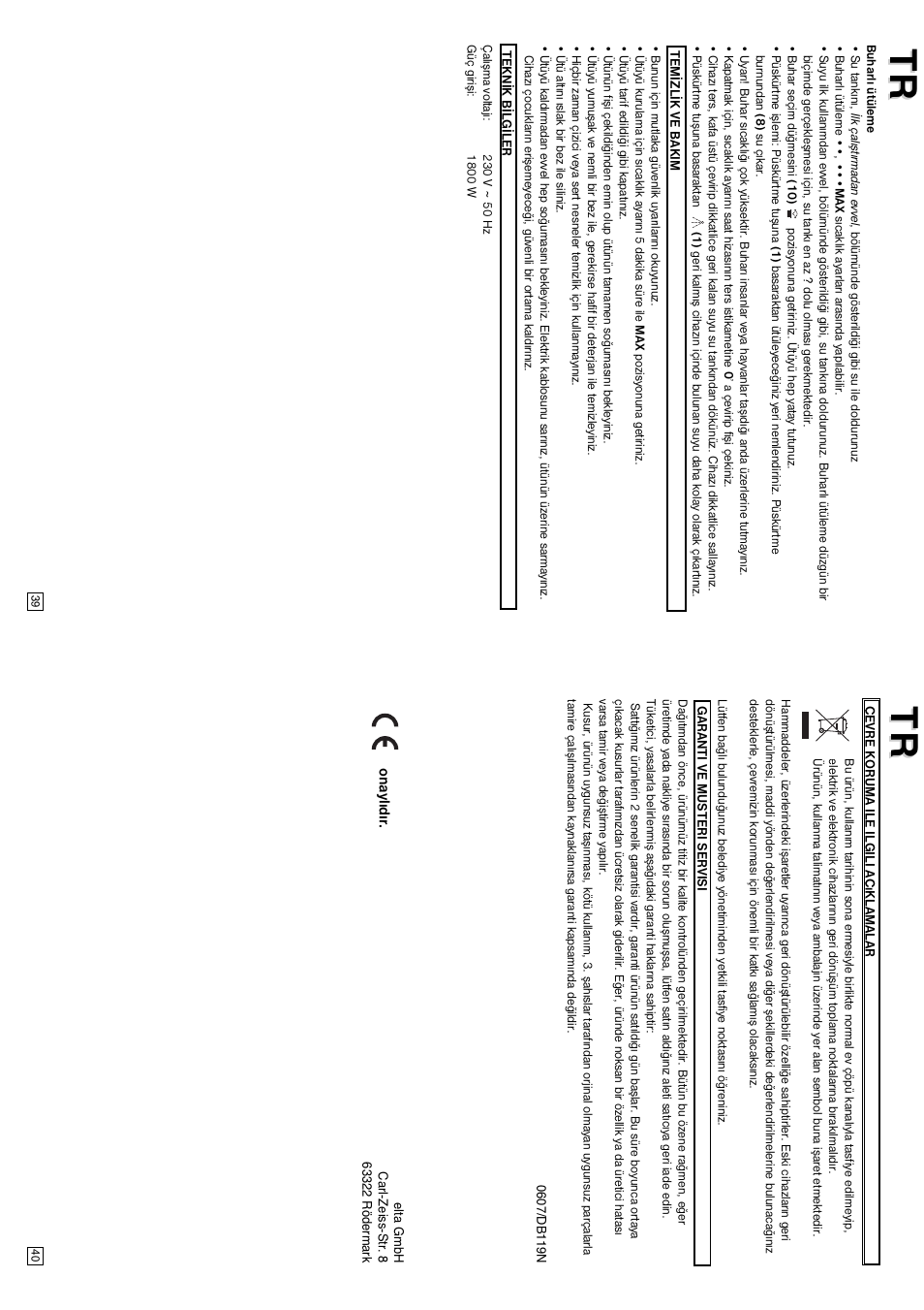 Elta DB119N User Manual | Page 21 / 21