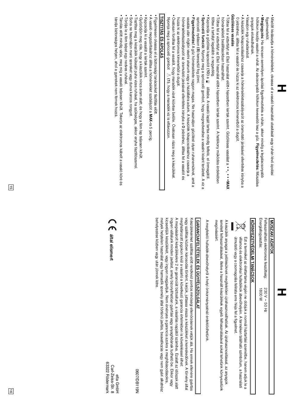 Elta DB119N User Manual | Page 9 / 21