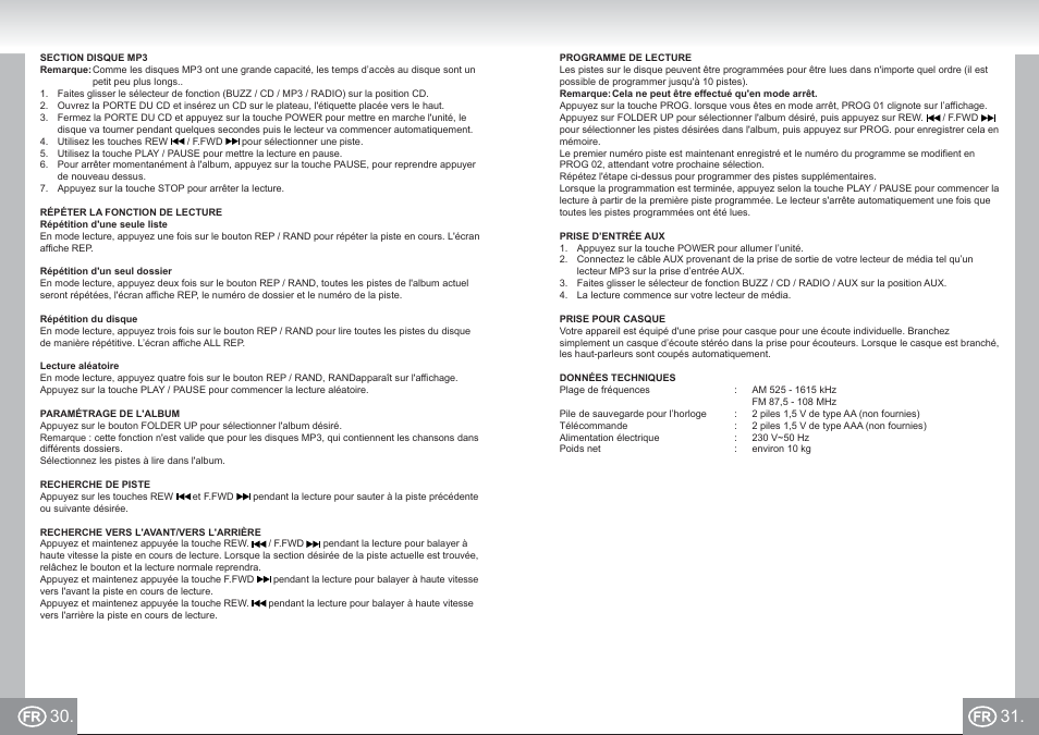 2422 im p030,31_fr.pdf | Elta 2422 User Manual | Page 16 / 71