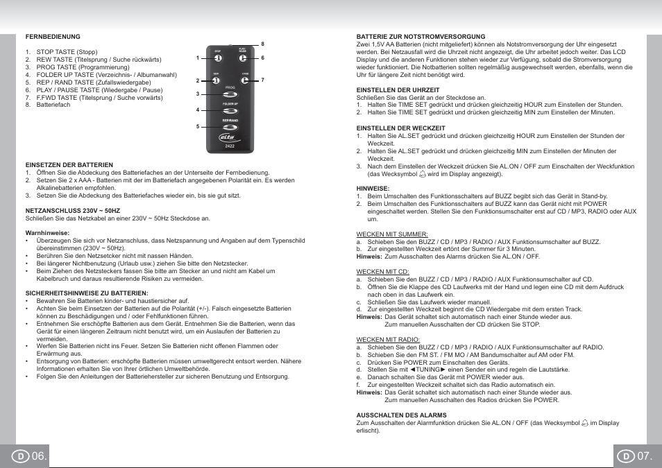 2422 im p006,07_d.pdf | Elta 2422 User Manual | Page 4 / 71