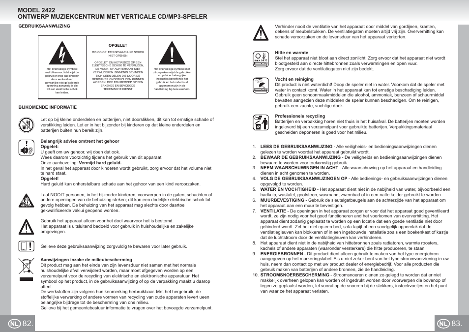 2422 im p082,83_nl.pdf | Elta 2422 User Manual | Page 42 / 71