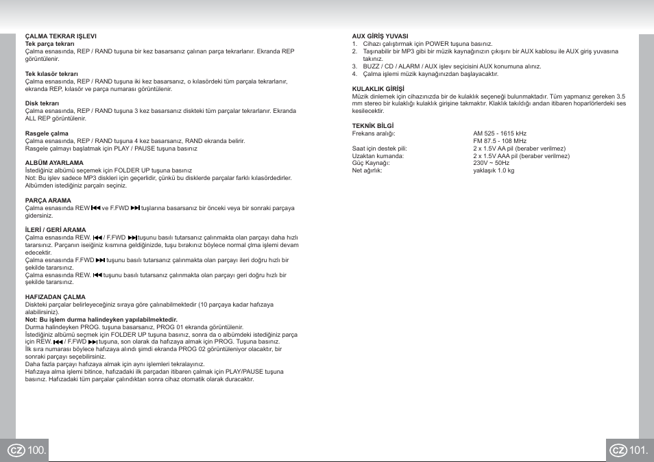 2422 im p100,101_tr.pdf | Elta 2422 User Manual | Page 51 / 71