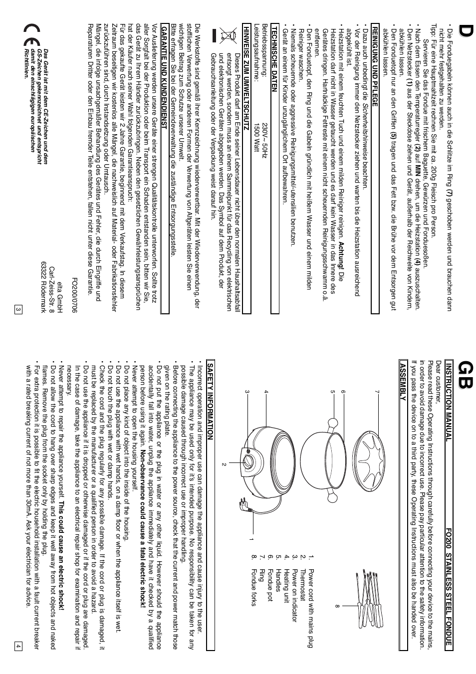 Elta FO200 User Manual | Page 3 / 22