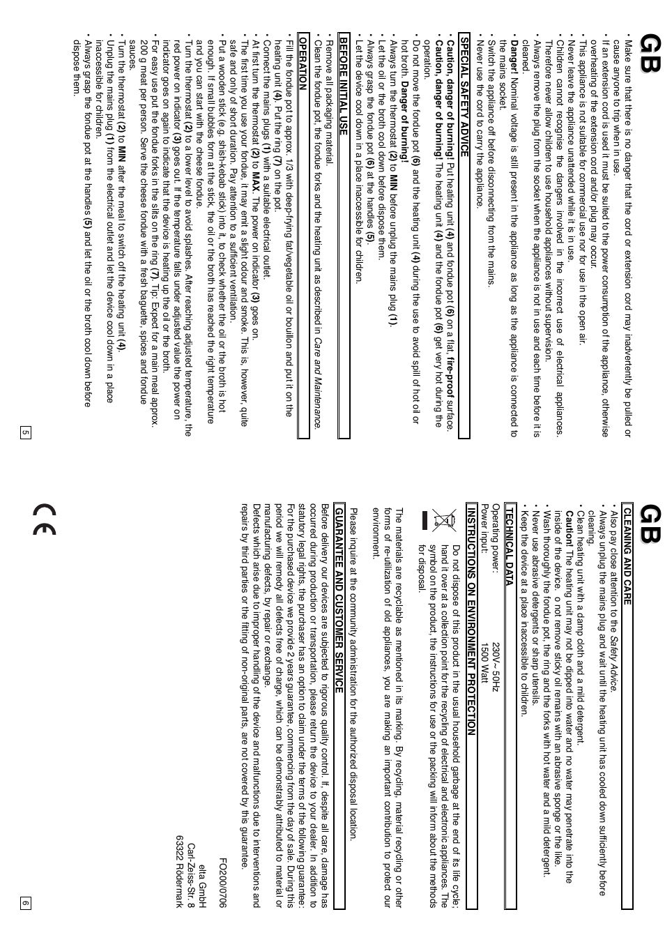 Elta FO200 User Manual | Page 4 / 22
