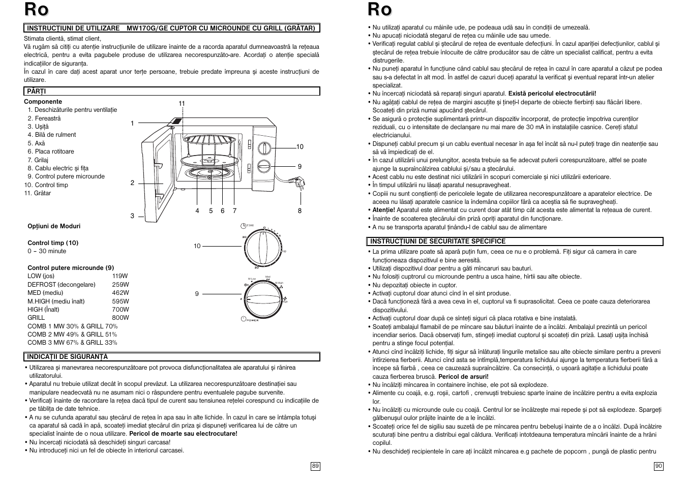 Elta MW170GE User Manual | Page 46 / 57