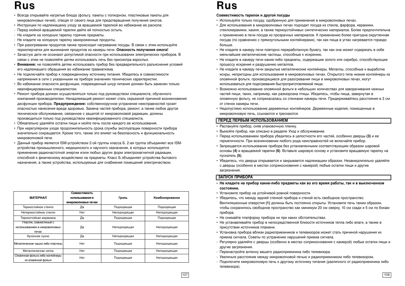Rus us r r us us | Elta MW170GE User Manual | Page 55 / 57