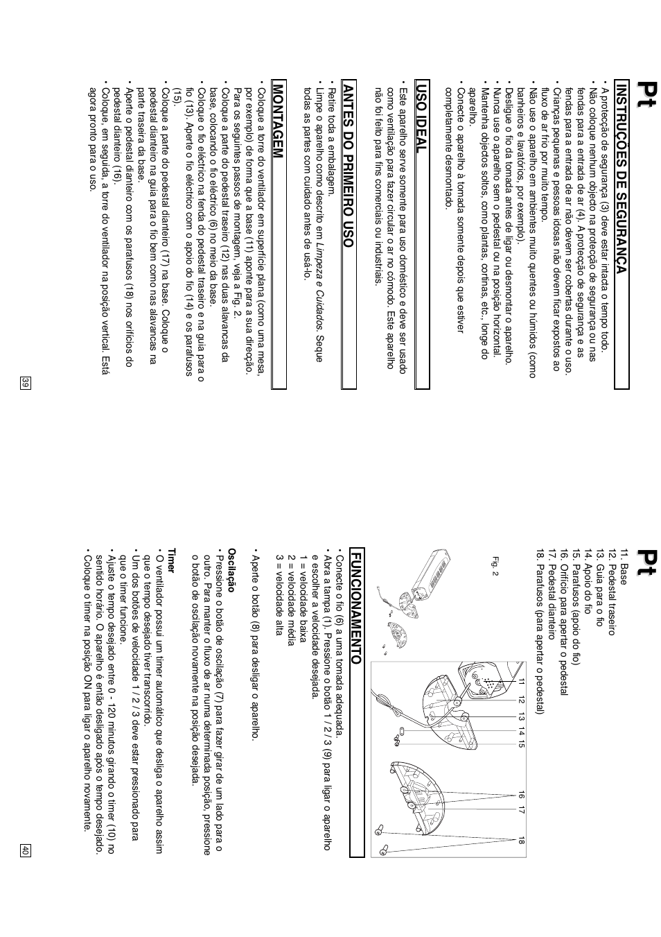 Instruções de segurança, Uso ideal, Antes do primeiro uso | Mont agem, Funcionament o | Elta 9095N5 User Manual | Page 21 / 43