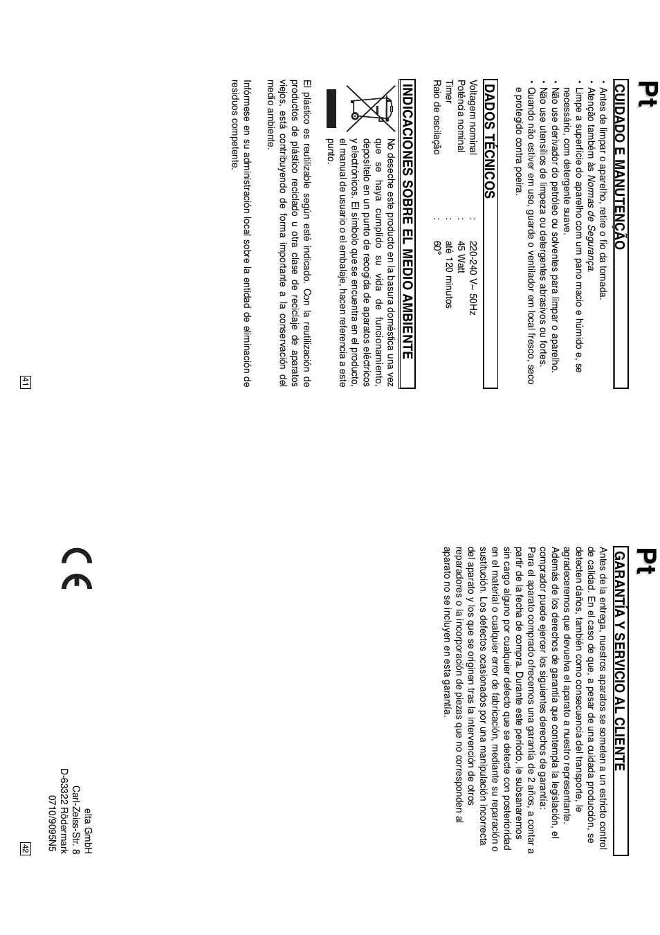 Elta 9095N5 User Manual | Page 22 / 43