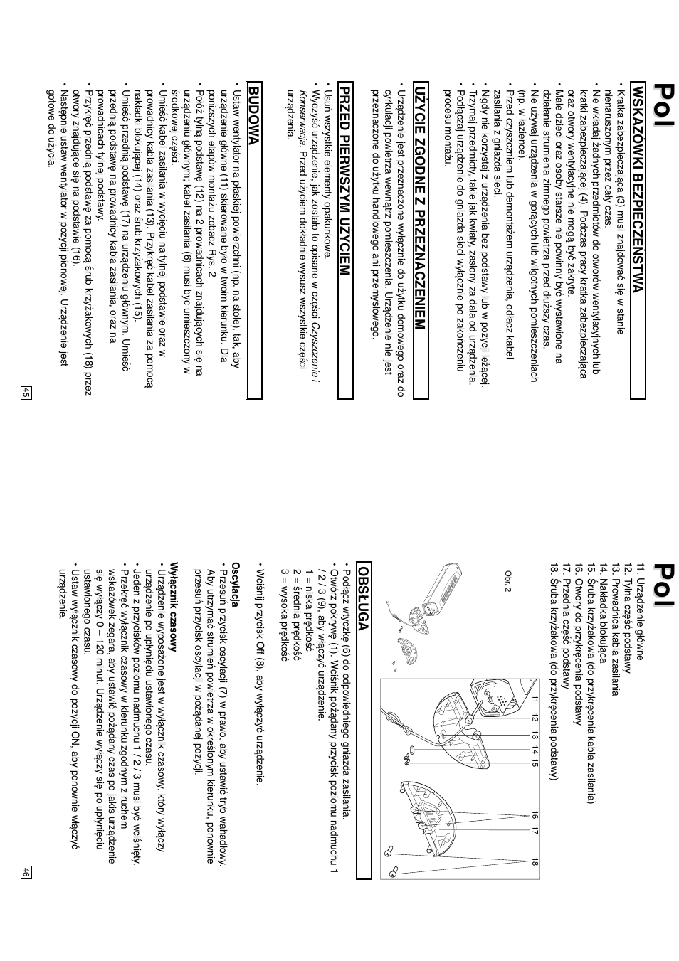 Wskazówki bezpieczeństw a, Użycie zgodne z przeznaczeniem, Przed pier wszym użyciem | Budow a, Obsługa | Elta 9095N5 User Manual | Page 24 / 43