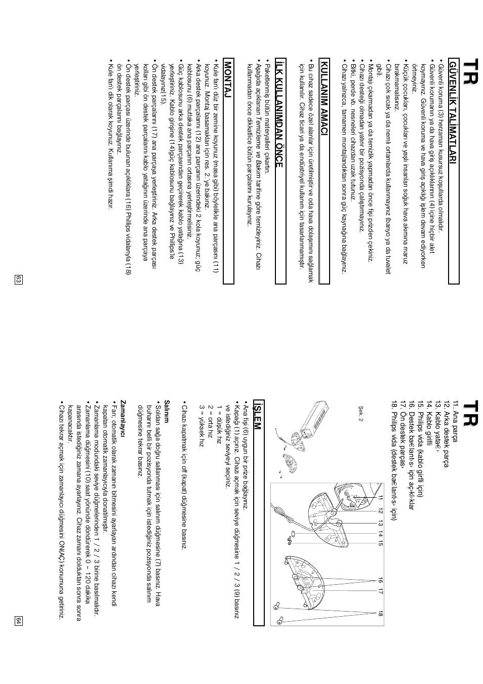 Güvenlýk talýmatlari, Kullanim amaci, Ýlk kullanimdan önce | Montaj, Ýþlem | Elta 9095N5 User Manual | Page 33 / 43