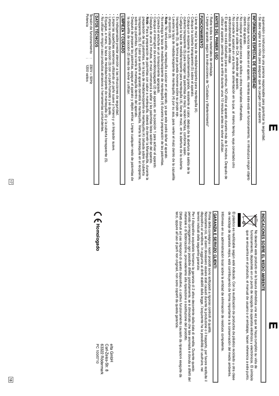 Elta PC100 User Manual | Page 10 / 22