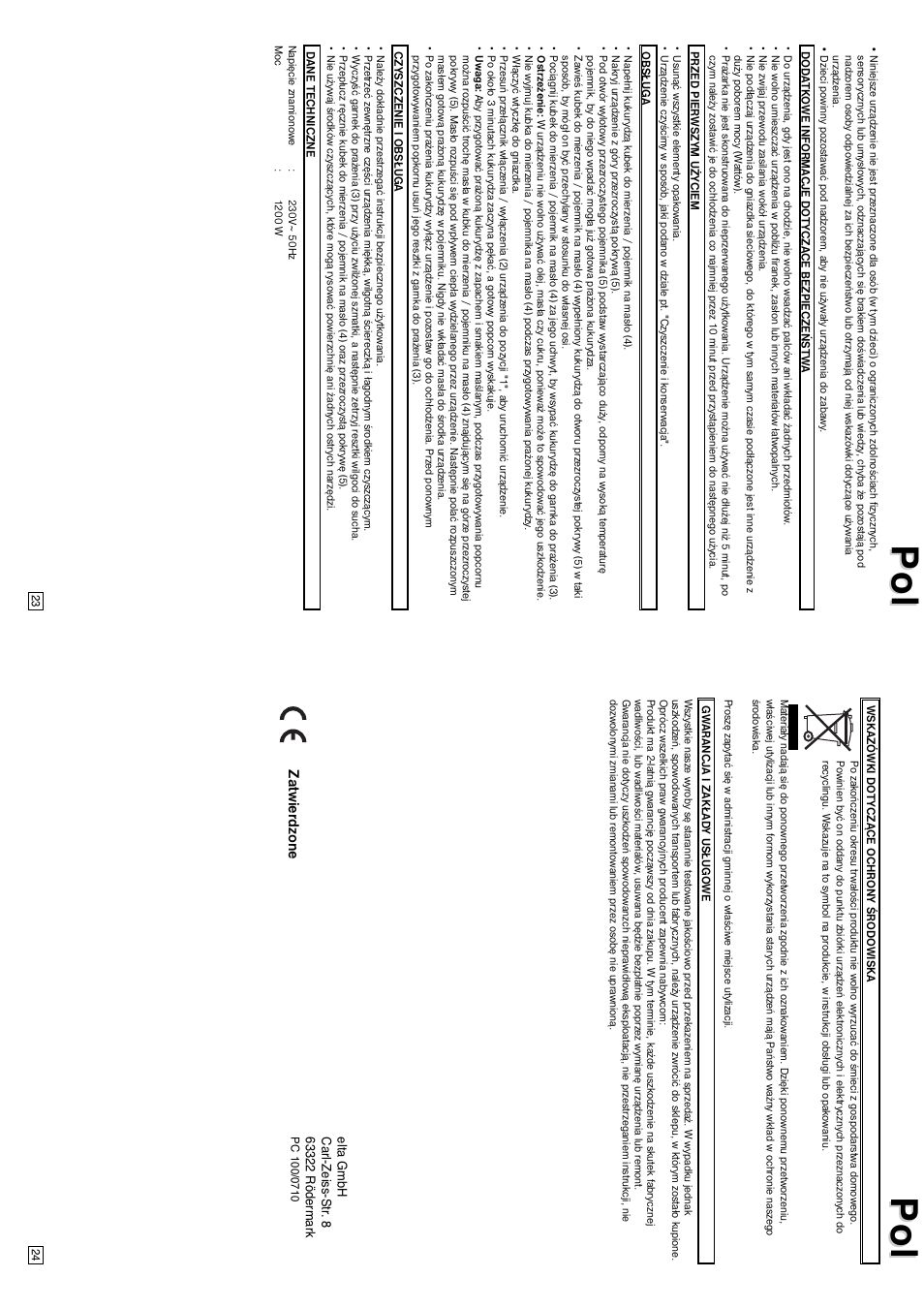 Zatwierdz one | Elta PC100 User Manual | Page 13 / 22