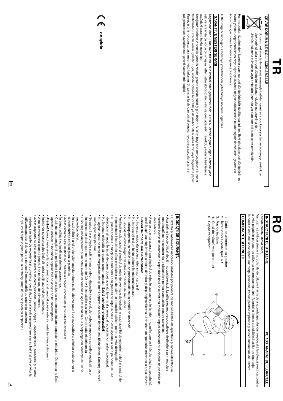Onaylýdýr | Elta PC100 User Manual | Page 18 / 22