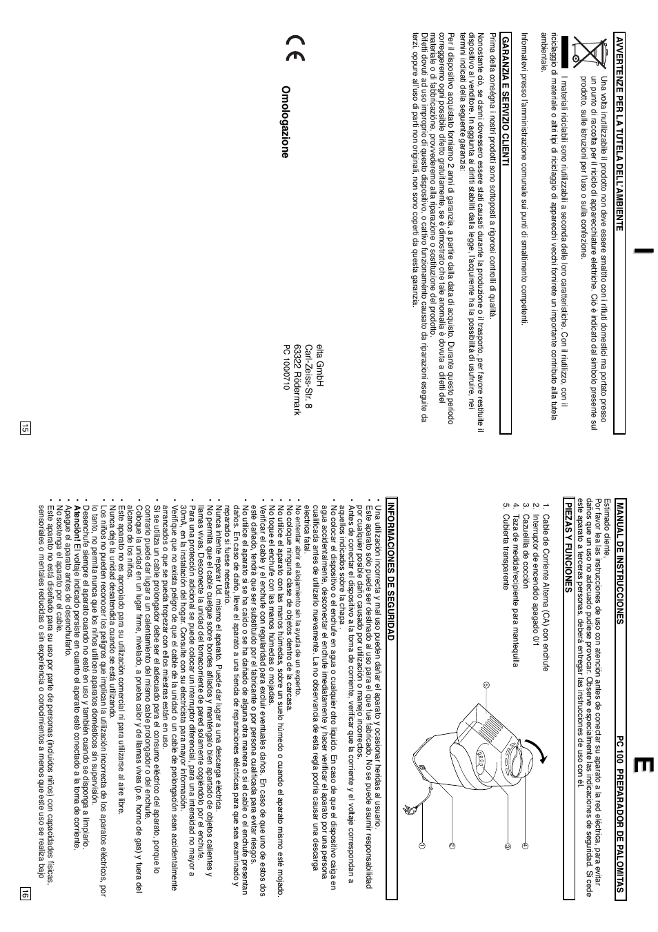 Elta PC100 User Manual | Page 9 / 22
