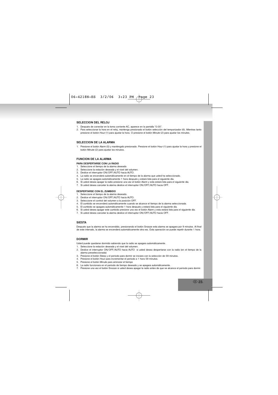 Elta 4218N User Manual | Page 23 / 46