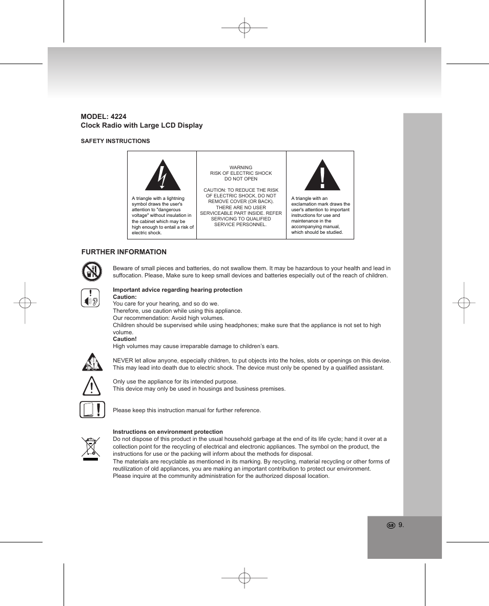 Elta 4224 User Manual | Page 9 / 100