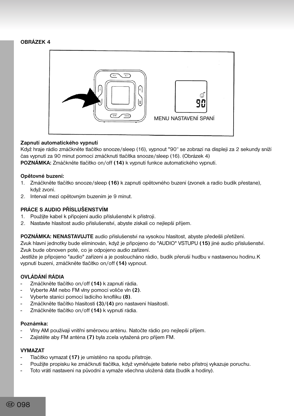 Elta 4556 User Manual | Page 98 / 112