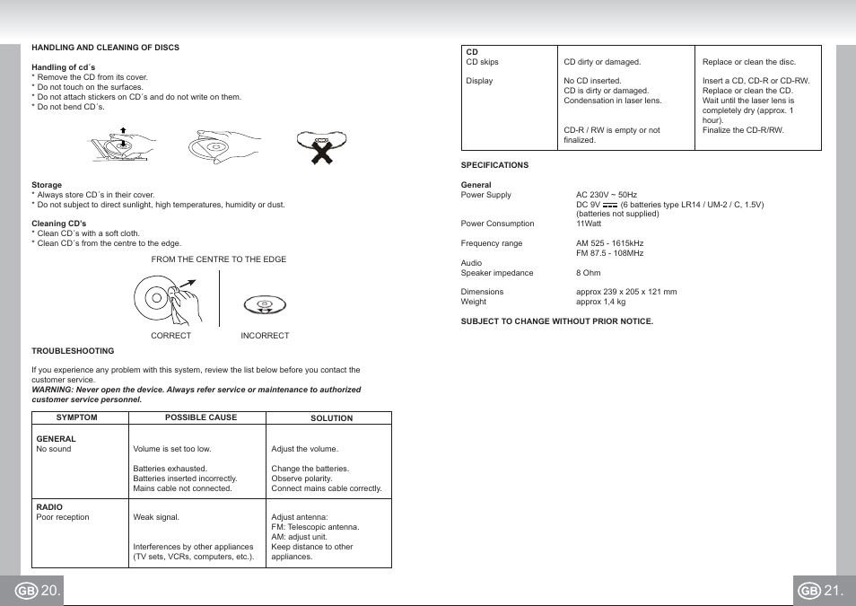 Elta_6688_im p020,21_gb.pdf | Elta 6688 User Manual | Page 11 / 71