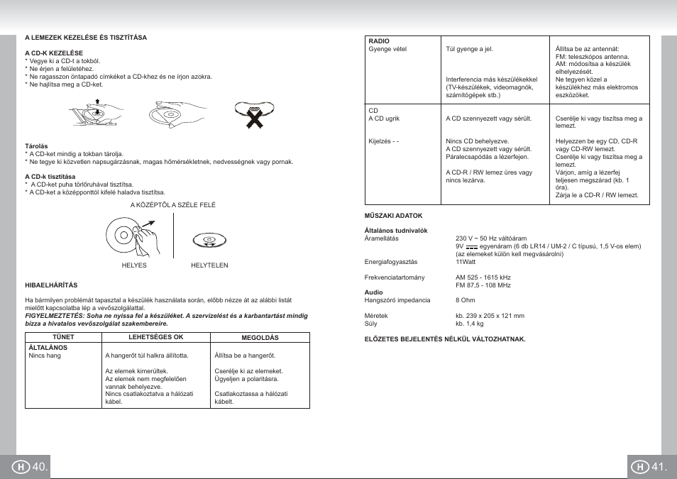 Elta_6688_im p040,41_h.pdf | Elta 6688 User Manual | Page 21 / 71